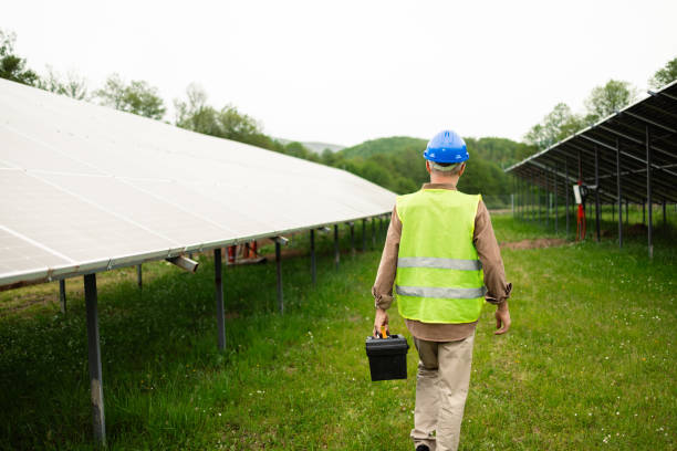 istock Electrician working at the solar power station 2154739866
