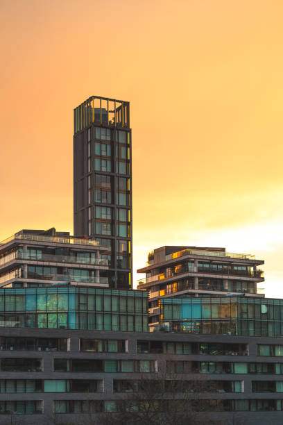Exterior view of modern apartments