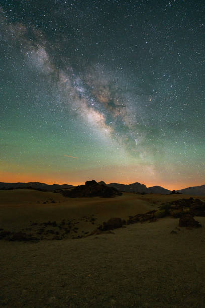 istock Milky Way above the desert with airglow 2154742893