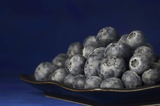 photo of Fresh blueberries on background