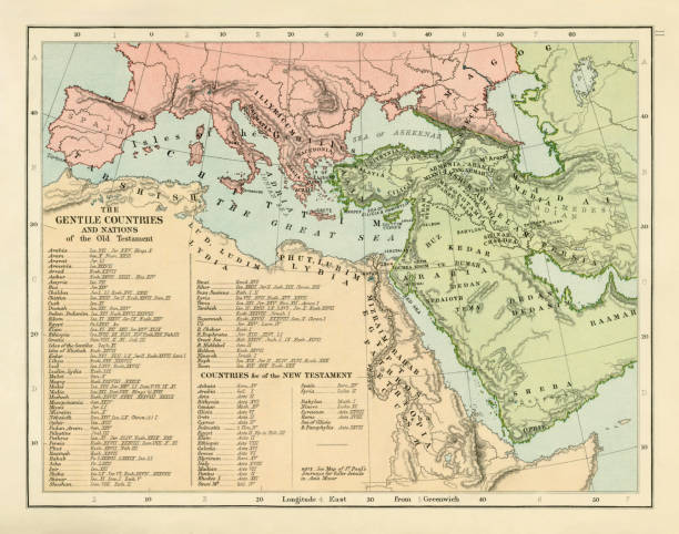 istock Map of the Gentile Countries and Nations of the Old Testament 2154752007
