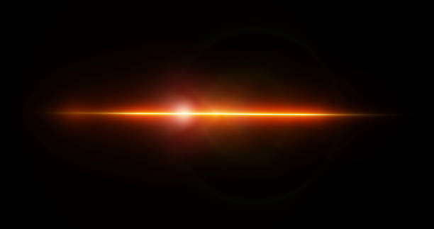 istock Light flare moving overlay asset in black. Long arm shining lens flare light leak realistic for a montage visual title beat animation. Creative spotlight sparkles abstract flash. 2154752032