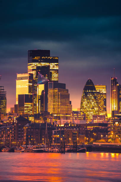 istock Business Office Buildings in downtown London 2154753550