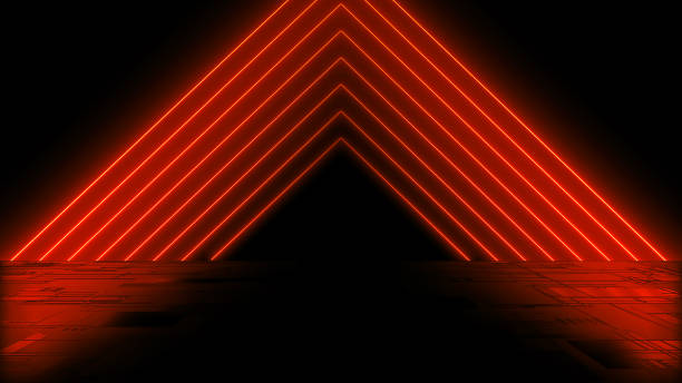 istock Fire loop animation. Wet asphalt, night view. Fiery reflection on the concrete floor. Night empty stage, studio. Dark abstract background. 3d rendering. 2154754092