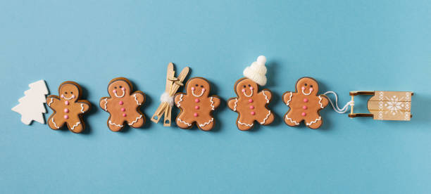 istock Gingerbread christmas cookies man fun and cute 2154755478