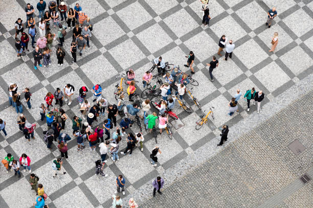 istock Crowd of People, Aerial View 2154756364