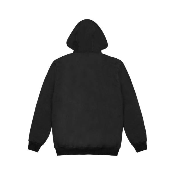 istock Template blank flat Black hoodie. top view isolated on white background 2154756657
