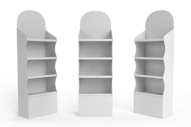 istock Big PDQ Display, Empty Packaging Display  With 3 Different Angles. Point Of Sale Display. POP & POS.  3D Render 2154758046