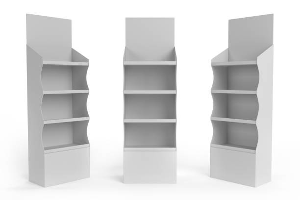 istock Big PDQ Display, Empty Packaging Display  With 3 Different Angles. Point Of Sale Display. POP & POS.  3D Render 2154758055