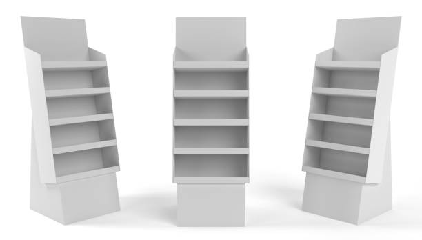 istock Big PDQ Display, Empty Packaging Display  With 3 Different Angles. Point Of Sale Display. POP & POS.  3D Render 2154758061