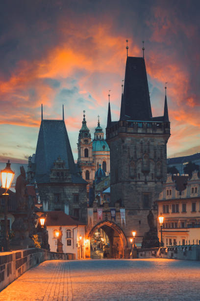 istock Charles bridge during sunrise Mala Strana Prague Czech Republic 2154760192