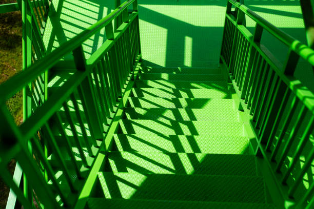Building metal constructions, stairs, outdoor
