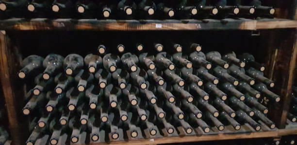 istock Bottles and barrels of wines 2154765327