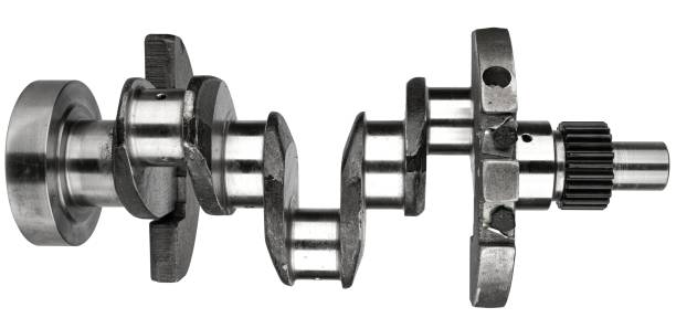 istock Crankshaft, spare part from car engine, on white background in insulation 2154772894