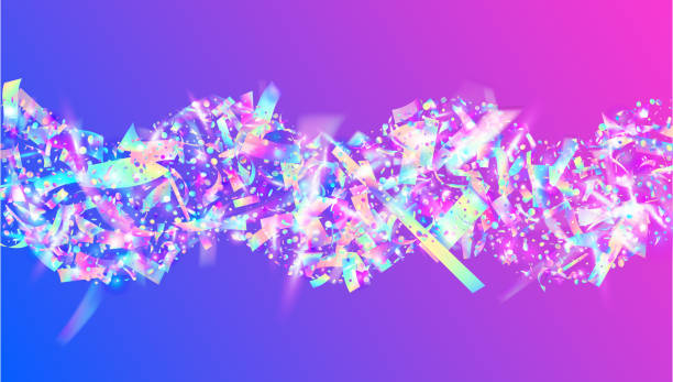 istock Disco Effect. Art Iridescent Serpentine. Purple Laser Ribbon. Carnival Burst. Isolated Tinsel. Carnaval Glitter. Digital Flag. Light Gradient. Pink Disco Effect 2154779073