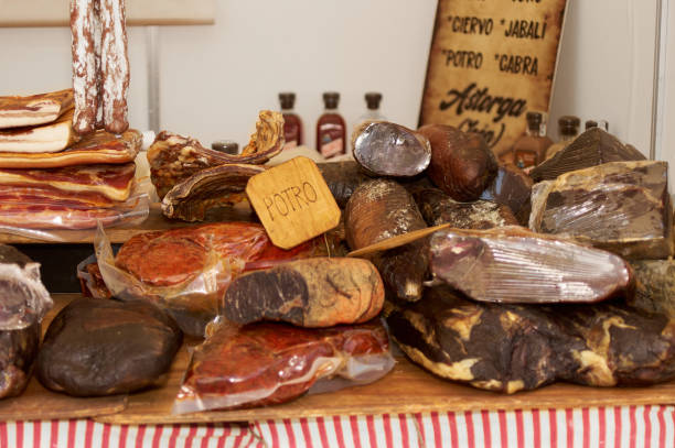 istock Assortment of traditional cured meats on display 2154782311
