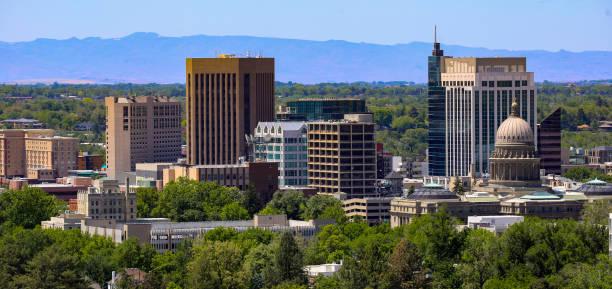 istock Downtown Boise skyline in Idaho 2154786843