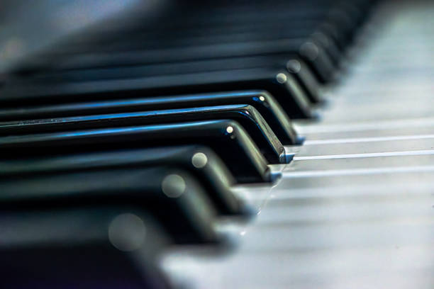 istock Harmonic Details: Macro Photo of Piano Keys 2154787231