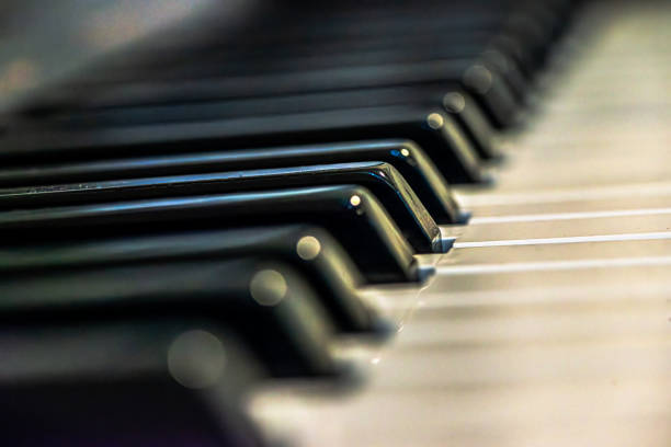 istock Harmonic Details: Macro Photo of Piano Keys 2154787853