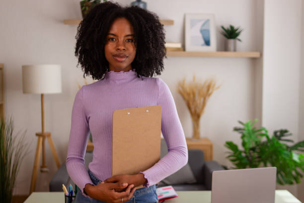 istock Confident businesswoman in home office 2154788832