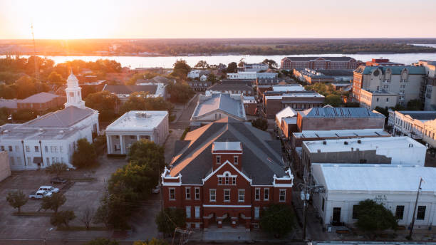 istock Historic Downtown Natchez Mississippi Sunset 2154790872