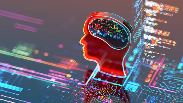 istock Artificial Intelligence digital concept, innovations and new technology. Human head with AI brain 2154794581