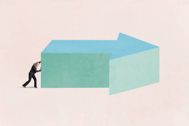 istock Woman Pushing An Arrow 2154794802