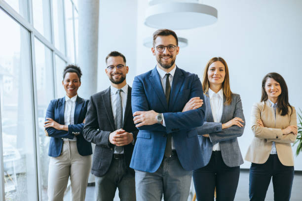 istock Confident businessman leading his team 2154795273