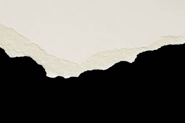 istock White ripped paper torn edges strips isolated on black background 2154795524