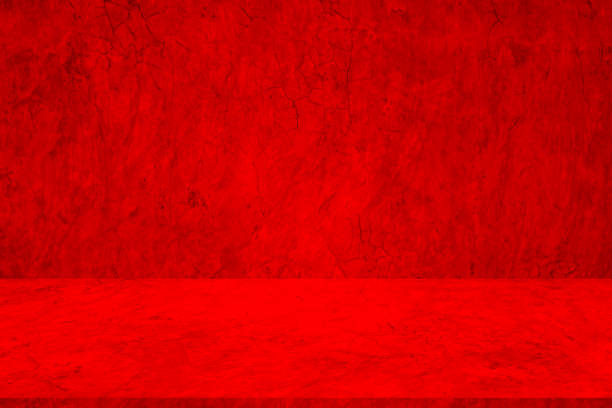 istock Wall interior background, studio and backdrops show products.with shadow from window color red . background for text insertion and presentation product 2154814629