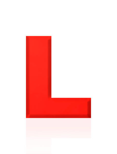 istock Isolated shot of three-dimensional red alphabet letter L on white background 2154814759