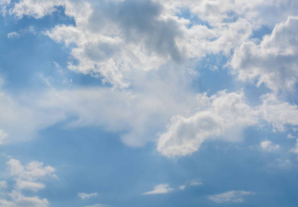 View of the sky with different clouds in horizontal format