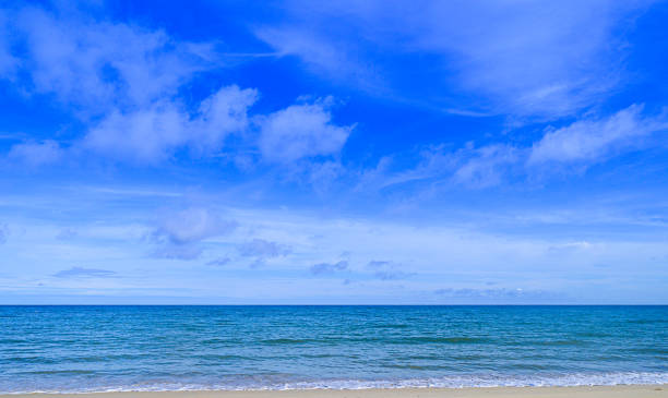 istock Beautiful sea Landscape with blue sky and tiny clouds on sunny day,Thailand. 2154816530