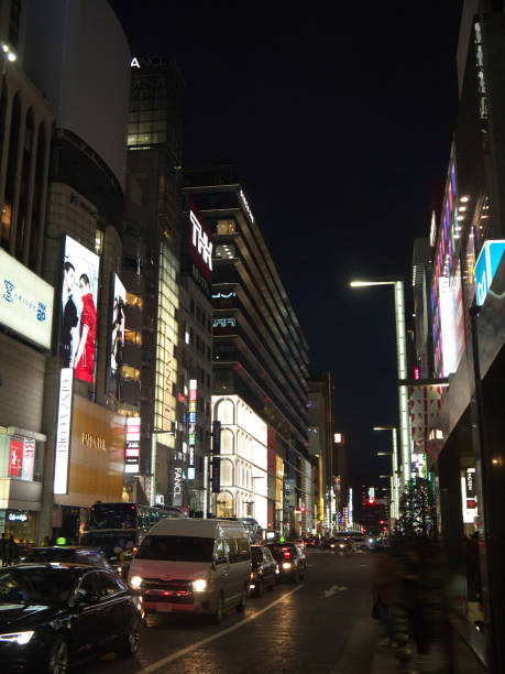 istock Ginza shopping street in the night 2154819257