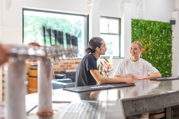 Young couple casual dining