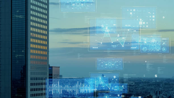 istock Smart city and communication network concept. Digital transformation. 2154822346