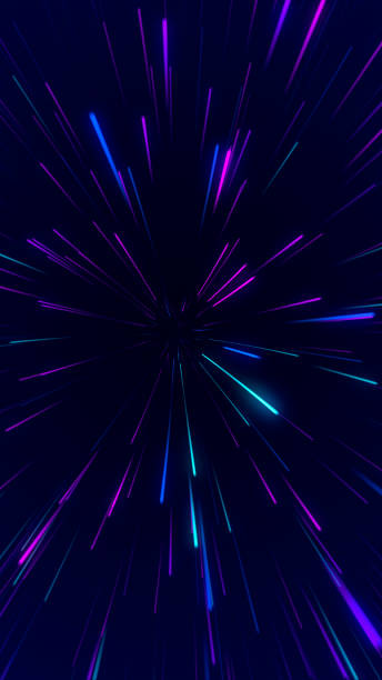 istock Colorful Neon Light Streaks on Dark Background 2154822755