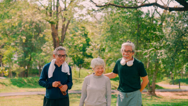 istock Group of active seniors enjoying their golden years. 2154824706