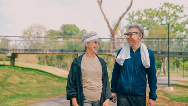 istock Senior couple in the park. 2154824862
