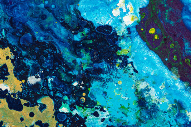 istock Creative abstract painting background in a gentle blue color. 2154827217