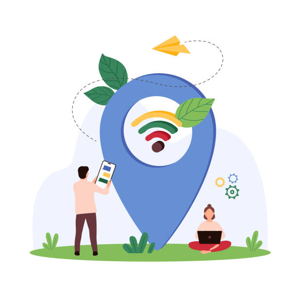 istock WIFI hot spot, access to wireless public internet connection anywhere for tiny people 2154829771