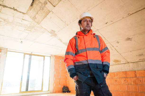 istock Portrait of construction engineer and building contractor on site 2154836065