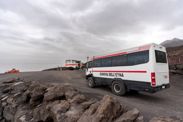 istock Off road vehicles in the volcanic landscape, Mount Etna, Sicily 2154836253