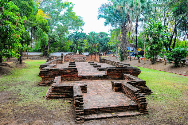 Foundations of Wat Kamthom, built in the late 13th century and excavated in 1984