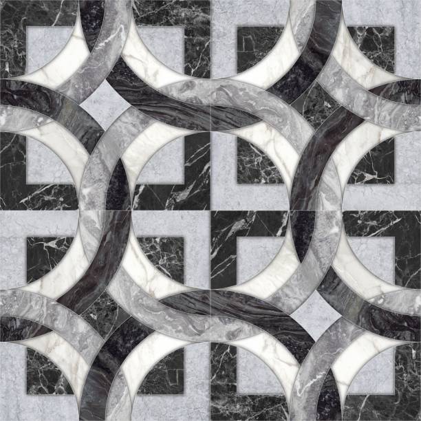 istock Geometric decor. Parquet floor element. modern marble mosaic, abstract background, wallpaper, hexagon tile. 2154837710