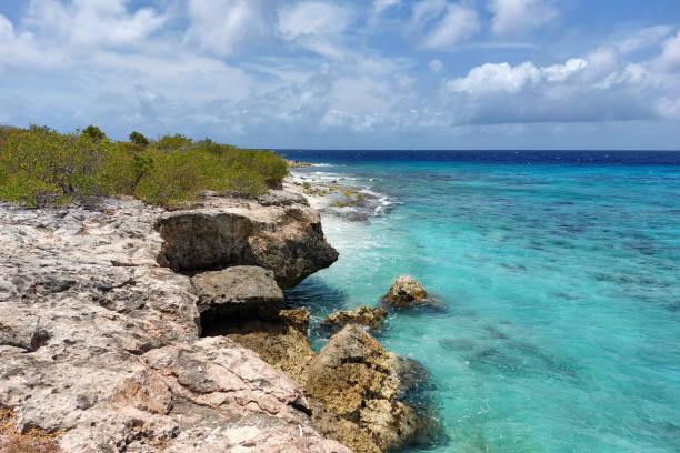 istock Scenic Coastal Landscape with Clear Turquoise Waters and Rugged Shoreline 2154838016