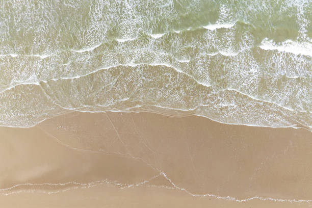 istock Waves hitting the beach seen from directly above 2154841102