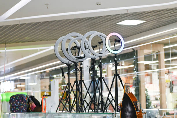 istock A round selfie lamp is on display at a sale 2154849361