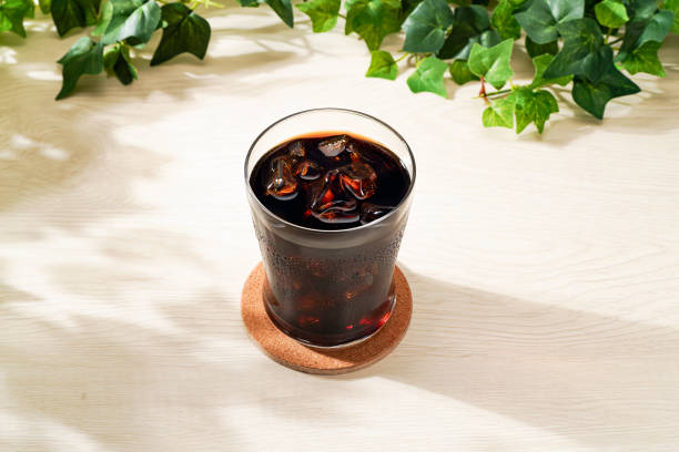 istock Iced coffee on wooden table 2154854284