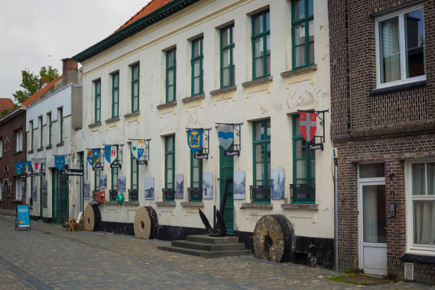 Lillo, Belgium, May 22nd 2024: View on the Poldermuseum in Lillo, Antwerp.